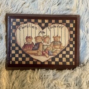 Tree of Life Families are Forever bear plaque